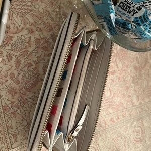 Kate Spade white  zip around wallet